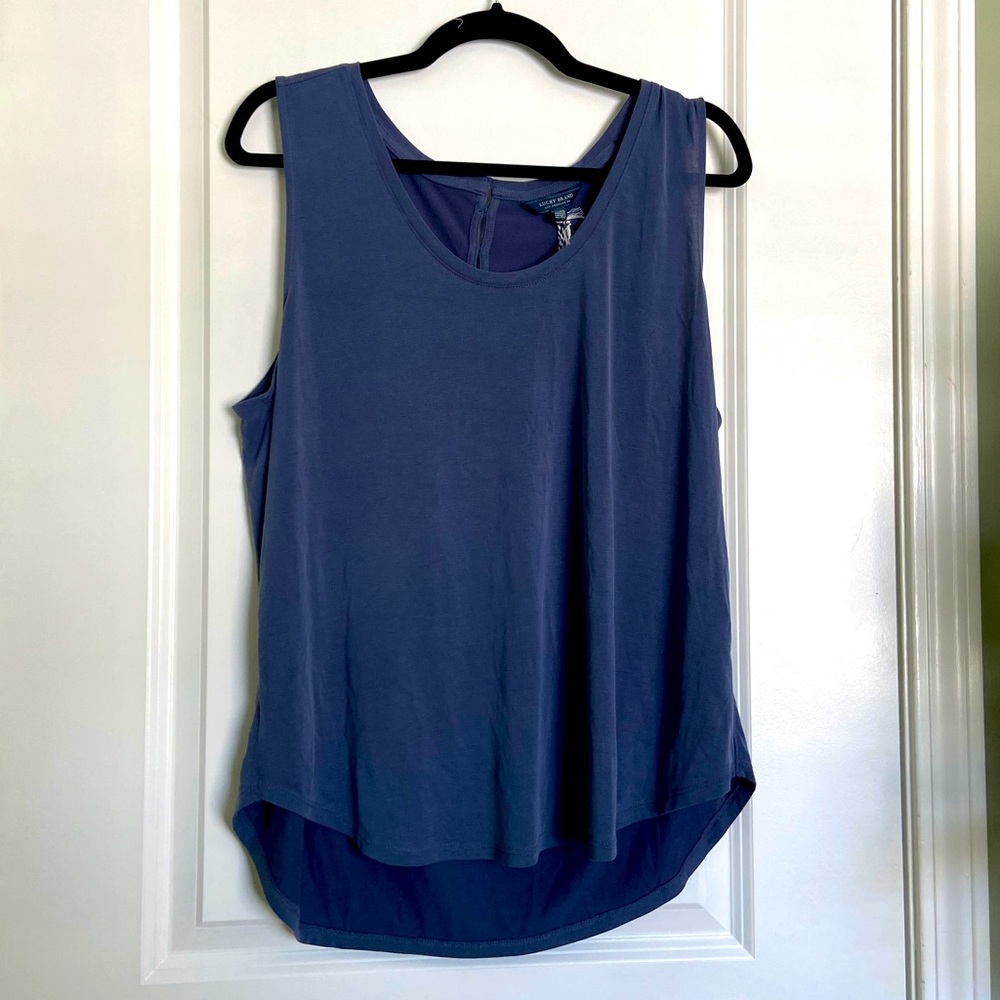Lucky Brand Sandwash Scoop Neck Tank - Size XL